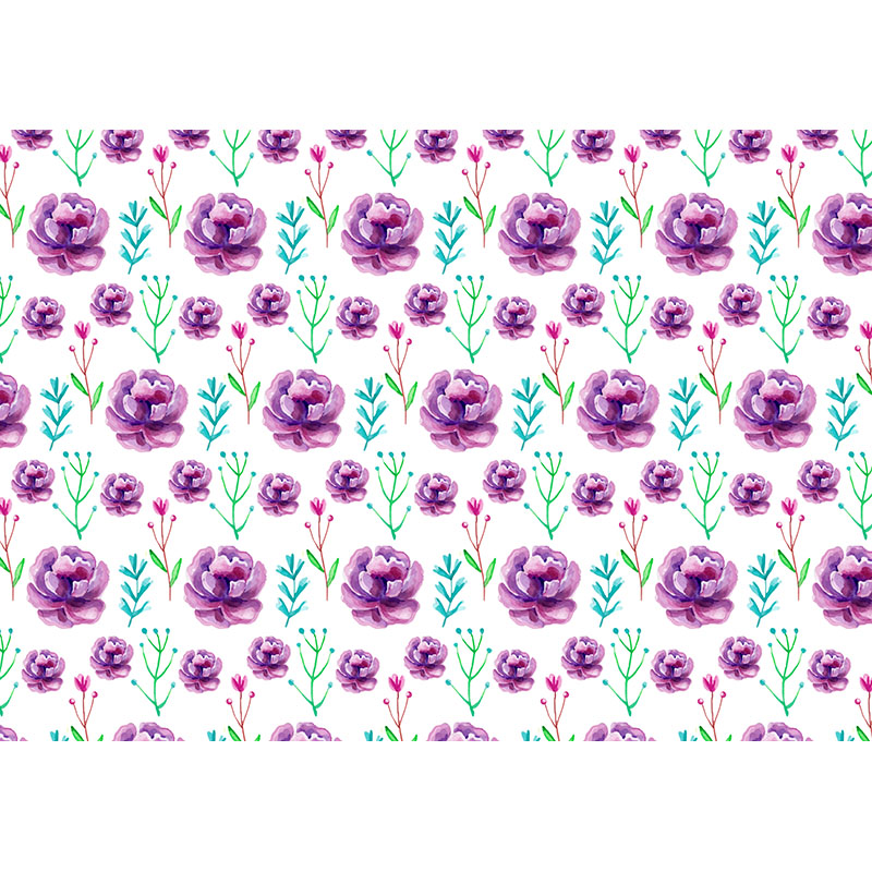 Ταπετσαρία χώρου με Purple floral